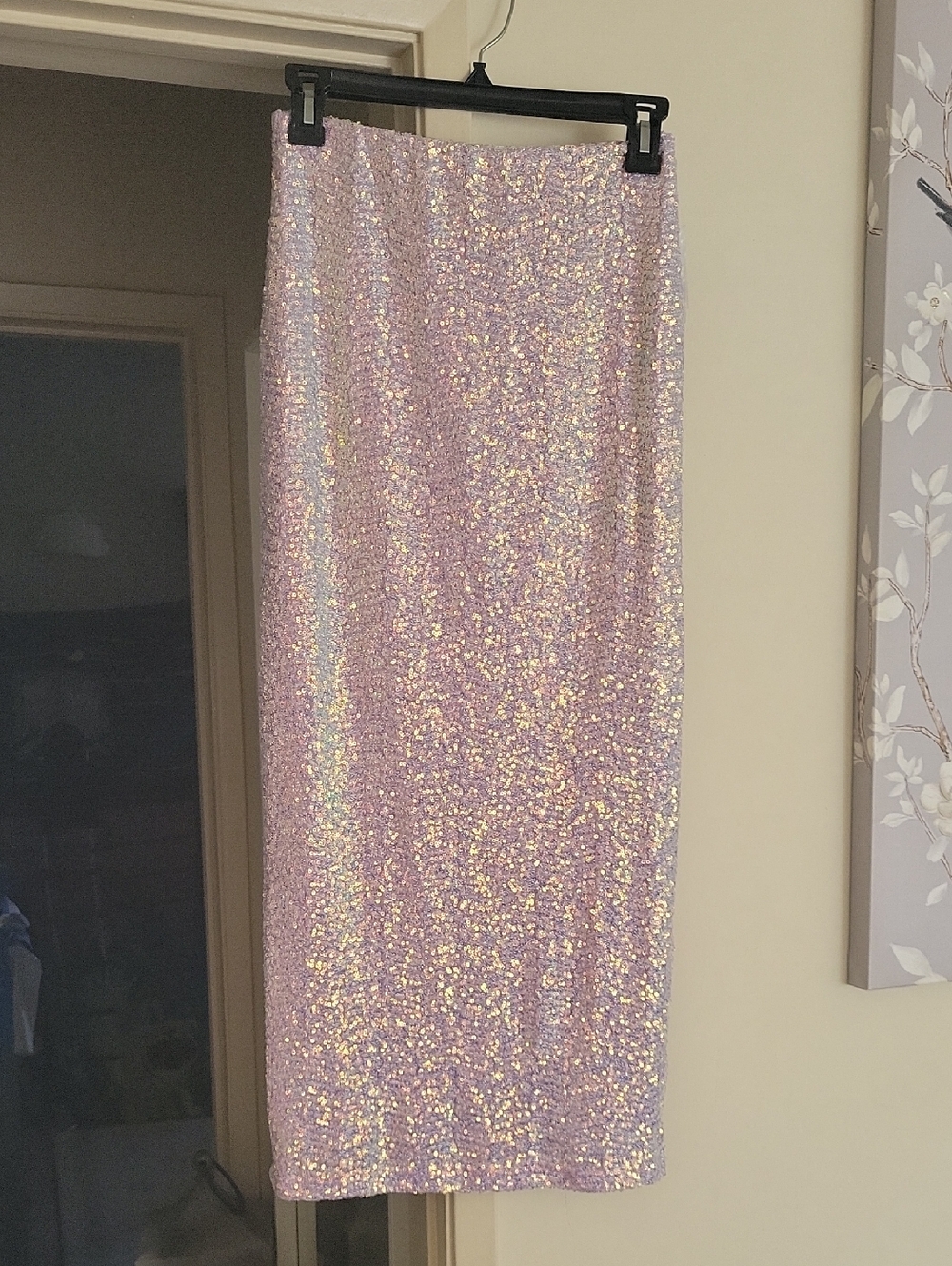 Abound Iridescent Lavender Sequin Skirt